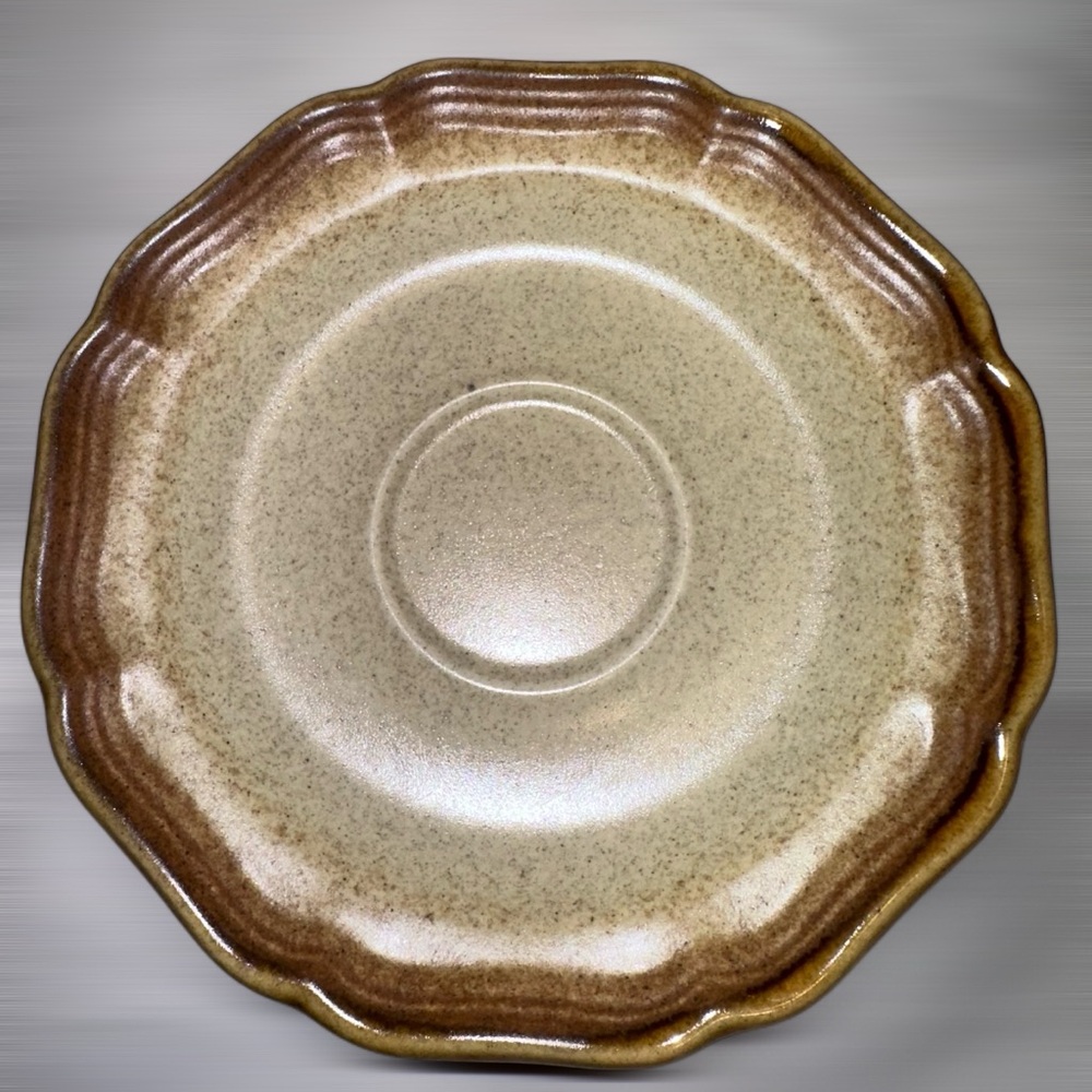 MIKASA Whole Wheat Granola Replacement Saucer – Vintage Stoneware 1970’s Retro